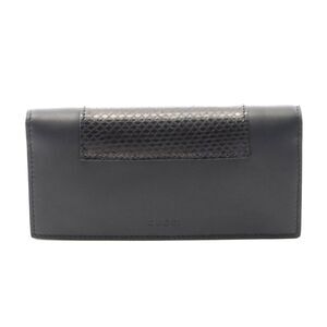 Gucci Exotic Leather Long Wallet Black